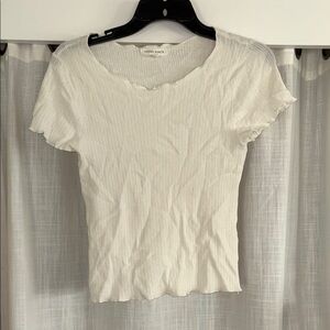 Honey Punch Scalloped Textured Tee